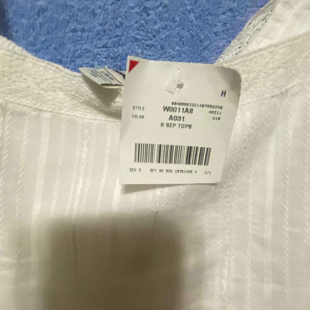 American EAGLE Blouse Color White Size L - Picture 9 of 9